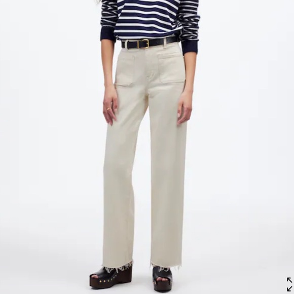 NWOT Madewell The Emmett Wide-Leg Full Length Jean: Patch Pocket Edition - Picture 4 of 4